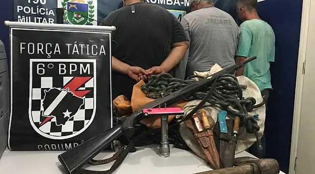 No Pantanal, PM prende três homens envolvidos com furto de gado