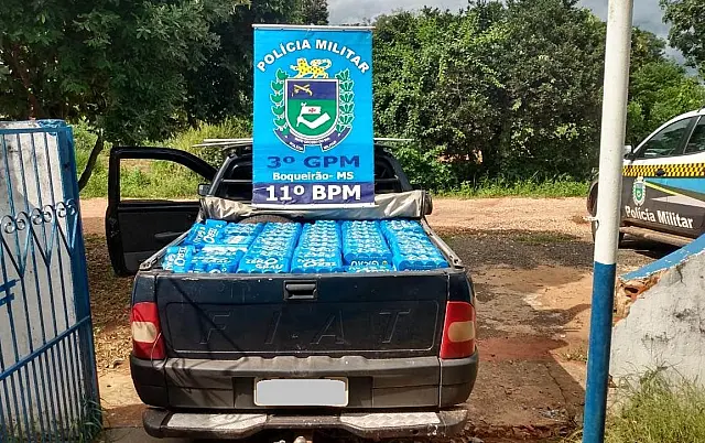 PM de Jardim apreende 200 caixas de cerveja compradas no Paraguai