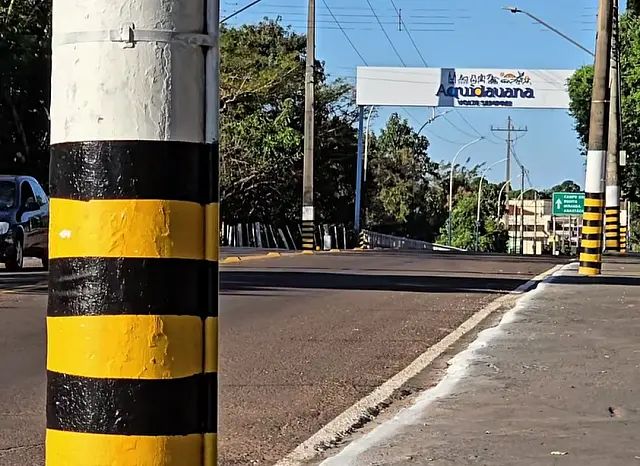 Ponte Nova ganha pintura e melhorias na entrada de Aquidauana