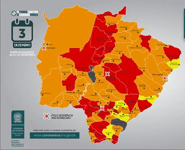ALERTA: Aquidauana volta ao risco alto de contágio de Covid-19