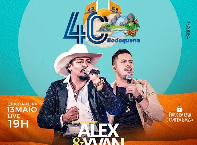 Live de aniversário de Bodoquena será focada em isolamento social