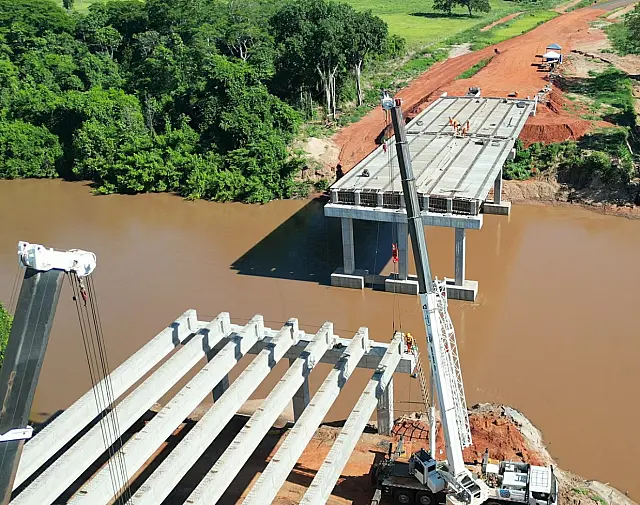 Obras da ponte sobre o rio Aquidauana chegam à fase final