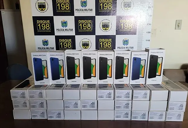 Carga de celulares avaliada em R$ 85 mil é apreendida na MS-164