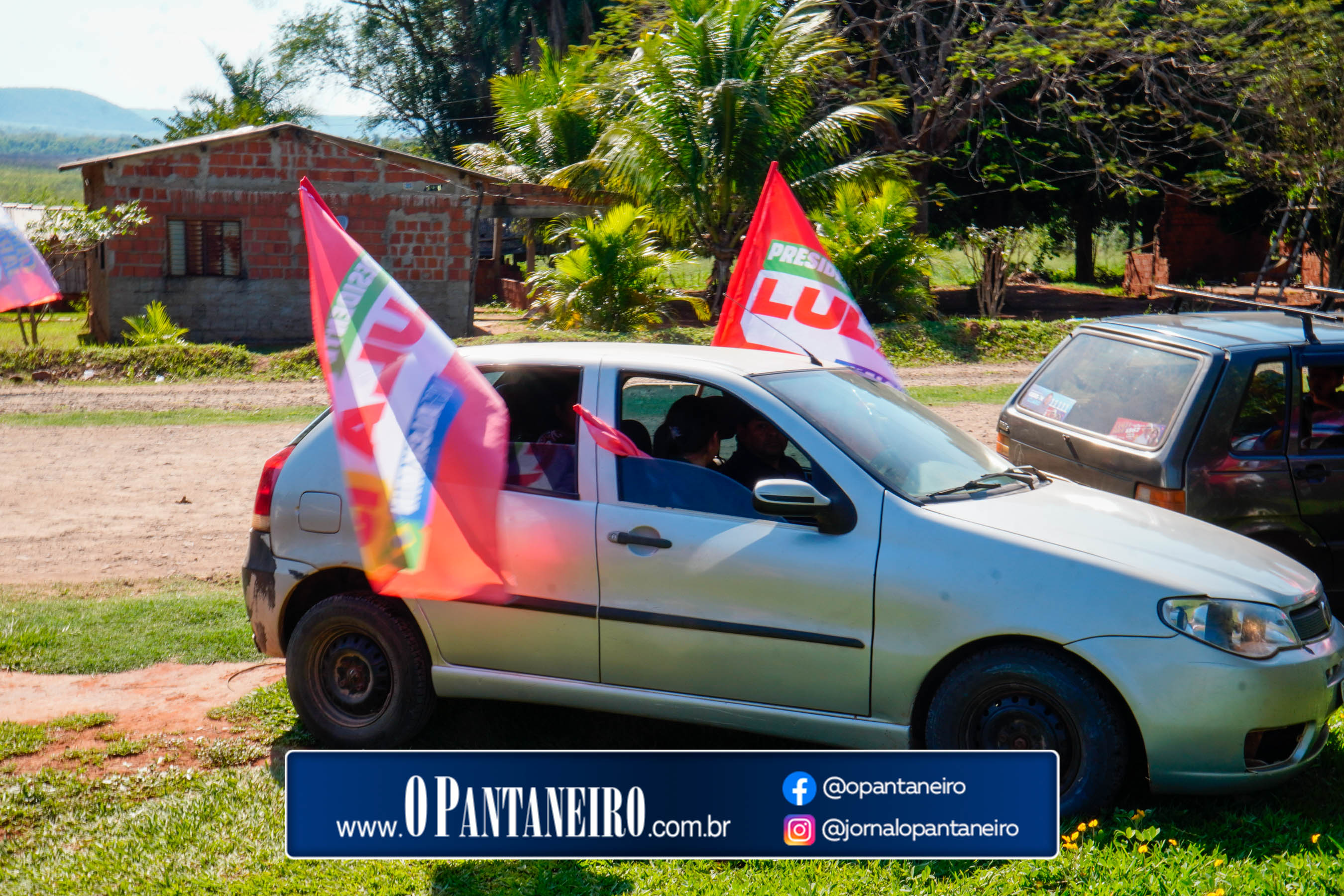 Carreata do Lula em Nioaque - Brejão e cidade O Pantaneiro