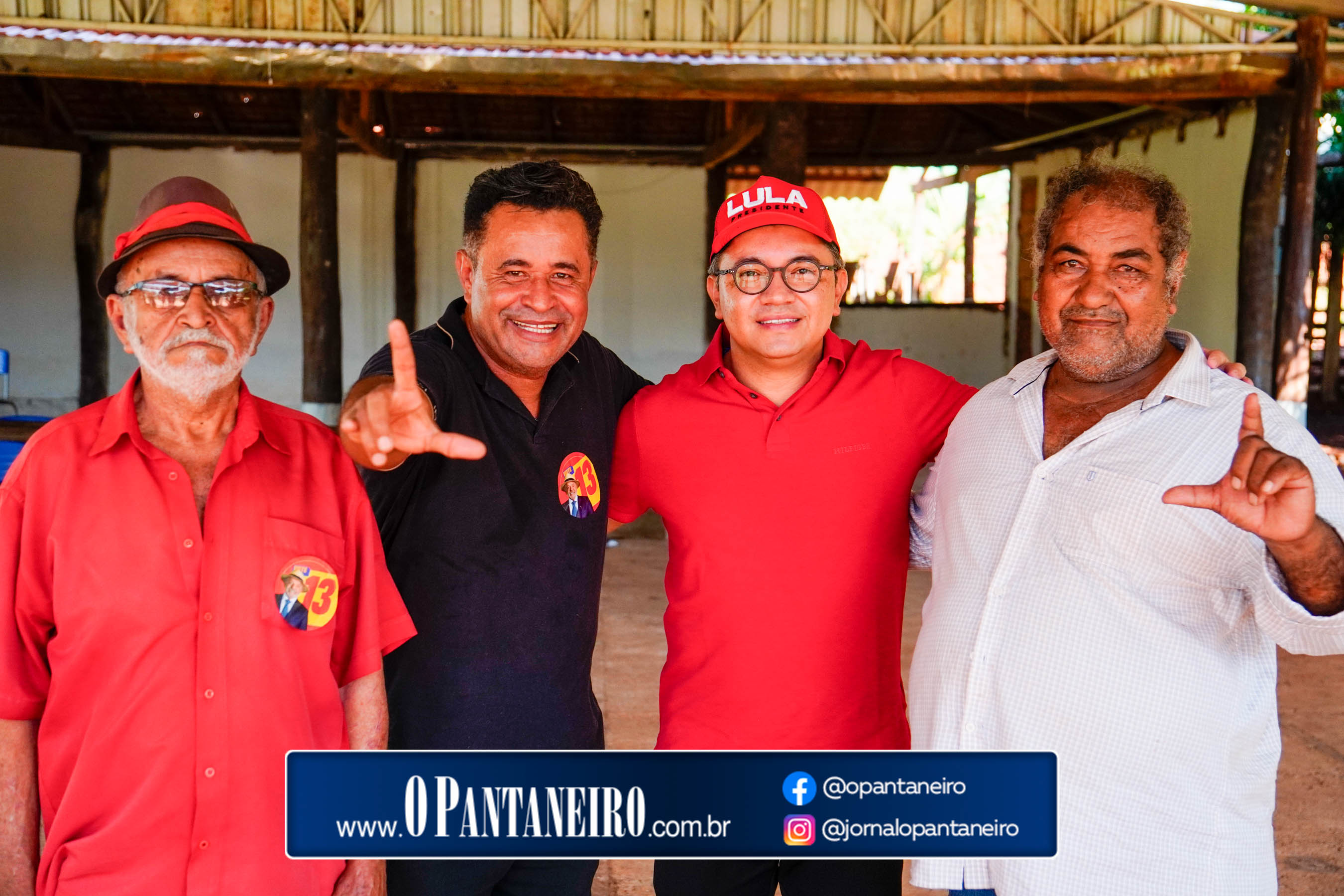 Carreata do Lula em Nioaque - Brejão e cidade O Pantaneiro