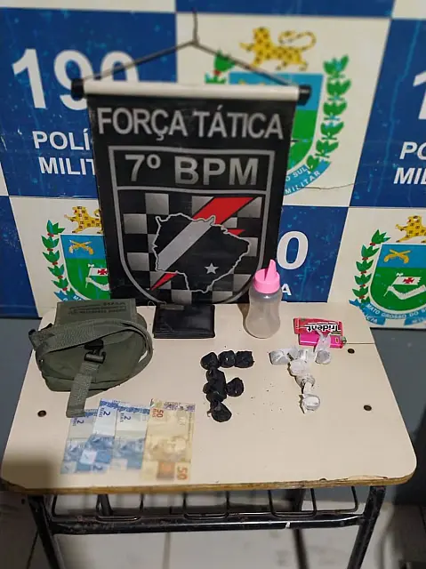 Jovem é preso com 12 pacotes de maconha em Anastácio