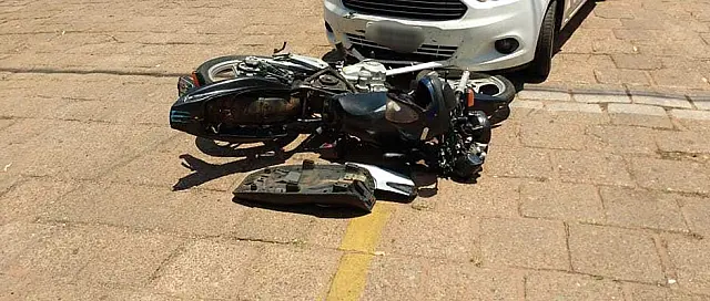 Militar do Exército sofre traumatismo craniano em acidente no centro de Aquidauana