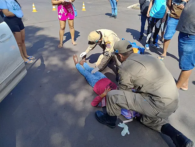 Ciclista de 11 anos é atropelada no Centro de Corumbá