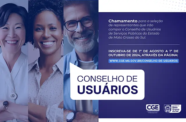 CGE-MS abre inscrições para o Conselho de Usuários dos Serviços Públicos