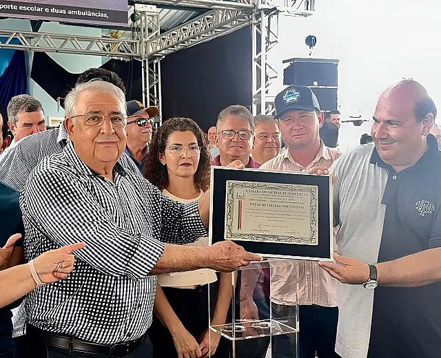 Presidente do TCE-MS recebe título de Cidadão Inocenciense