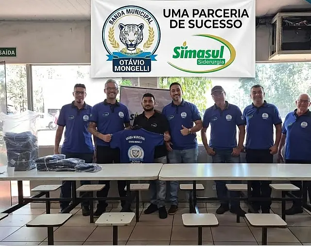 Parceria com Simasul garante novos uniformes à Banda Otávio Mongelli