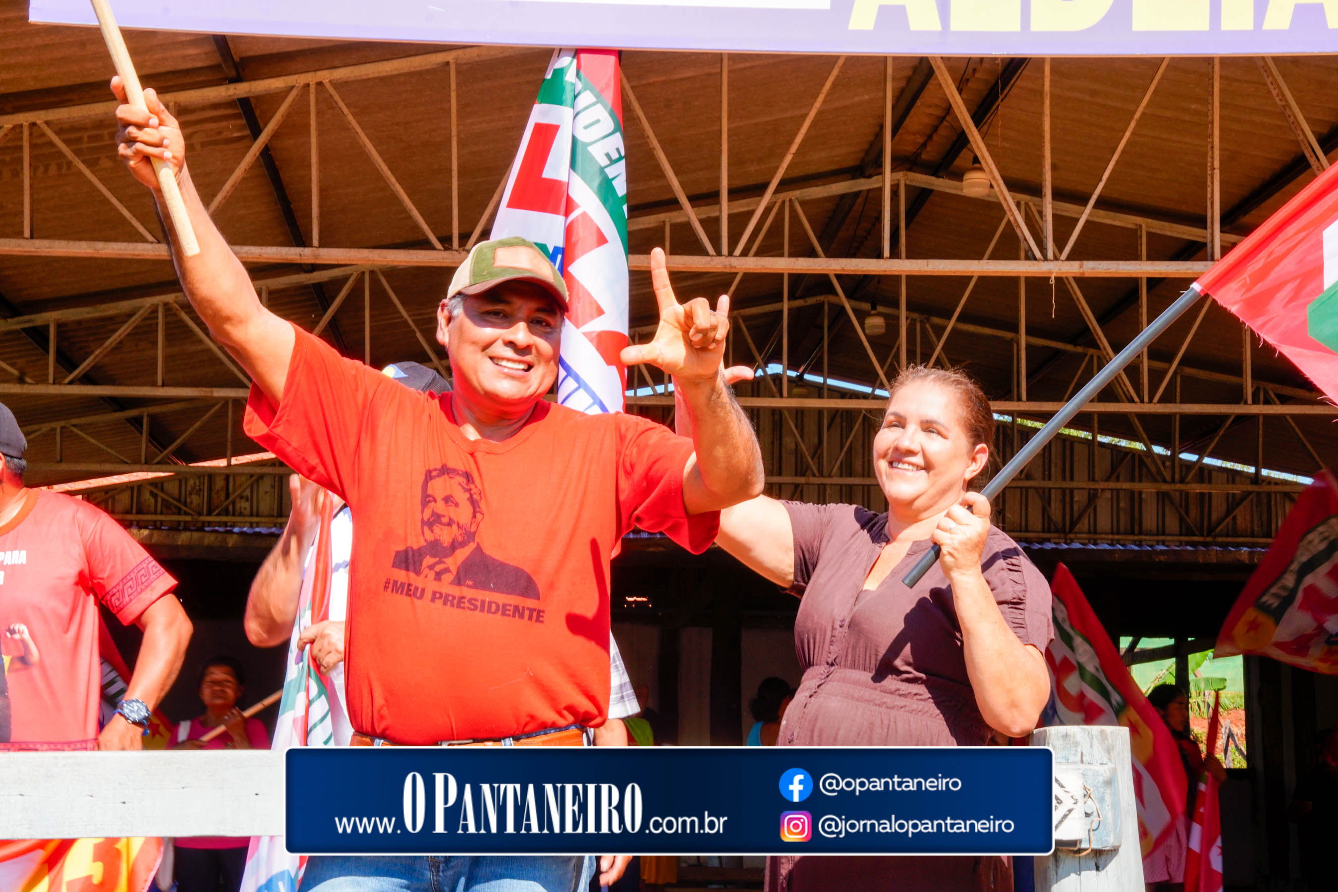 Carreata do Lula em Nioaque - Brejão e cidade O Pantaneiro