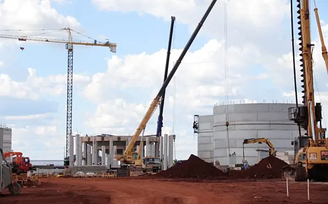 Obras da fábrica de etanol em Sidrolandia estão a pleno vapor