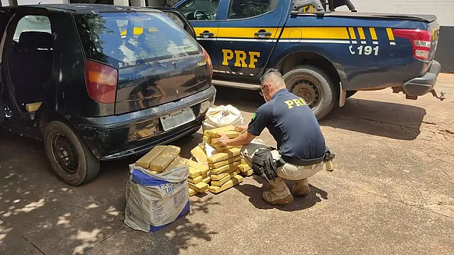 PRF apreende 140 kg de maconha na BR-060