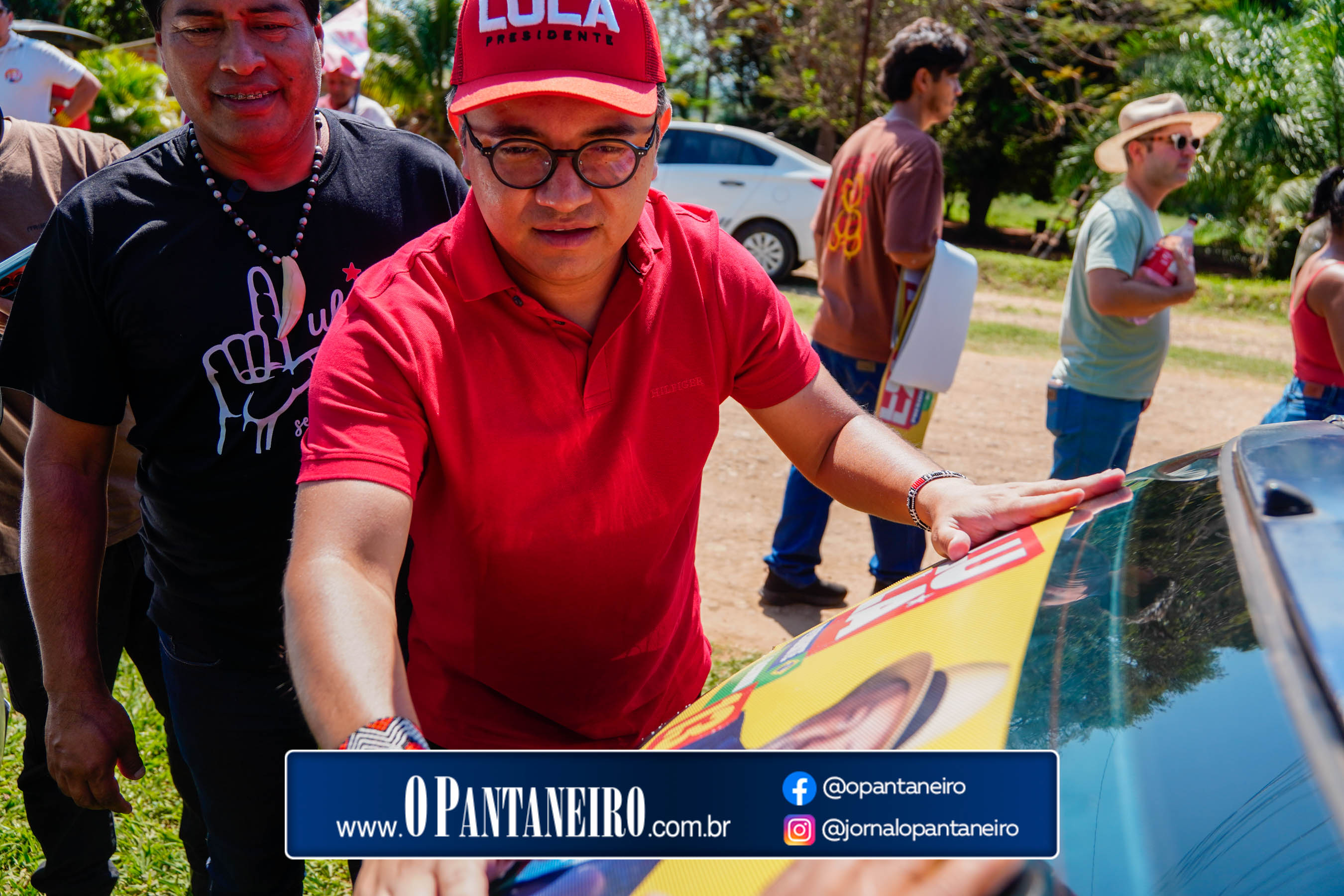 Carreata do Lula em Nioaque - Brejão e cidade O Pantaneiro