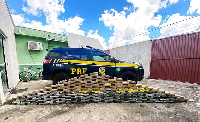 Escondidos em pneus, PRF apreende quase 300 kg de droga escondidos em Miranda