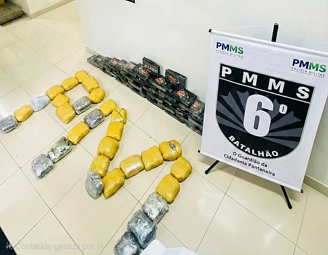 PM apreende drogas em veículo no centro de Corumbá