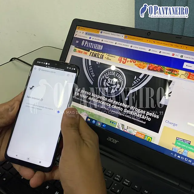 Aquidauana amanhece sem serviços de telefonia móvel da claro