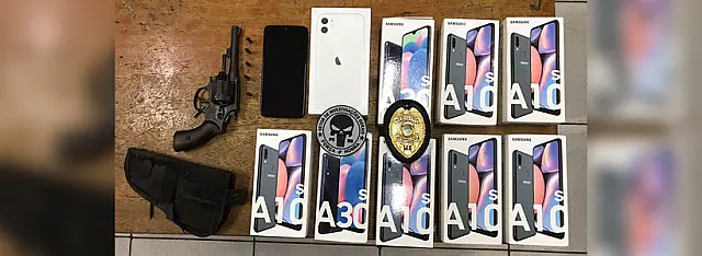 Polícia prende ladrões que renderam funcionários e 'esvaziaram' estoque de loja de celulares em Aquidauana