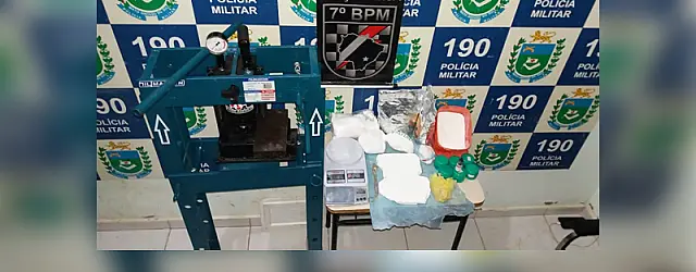 PM de Aquidauana desmonta laboratório de refino de cocaína e prende duas pessoas