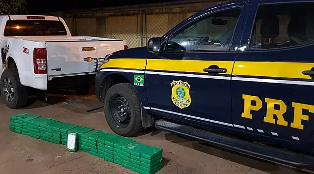 PRF apreende paraguaios com 101 quilos de cocaína na BR-262, em Anastácio