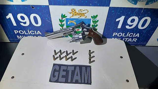 Em Aquidauana, homem é preso após efetuar disparos de arma de fogo contra a ex-companheira