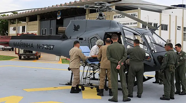 Idosa é resgatada por helicóptero da Marinha na região da Nhecolândia