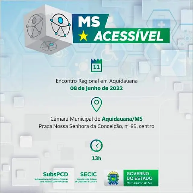 4º Encontro Regional do Programa MS Acessível será realizado hoje em Aquidauana