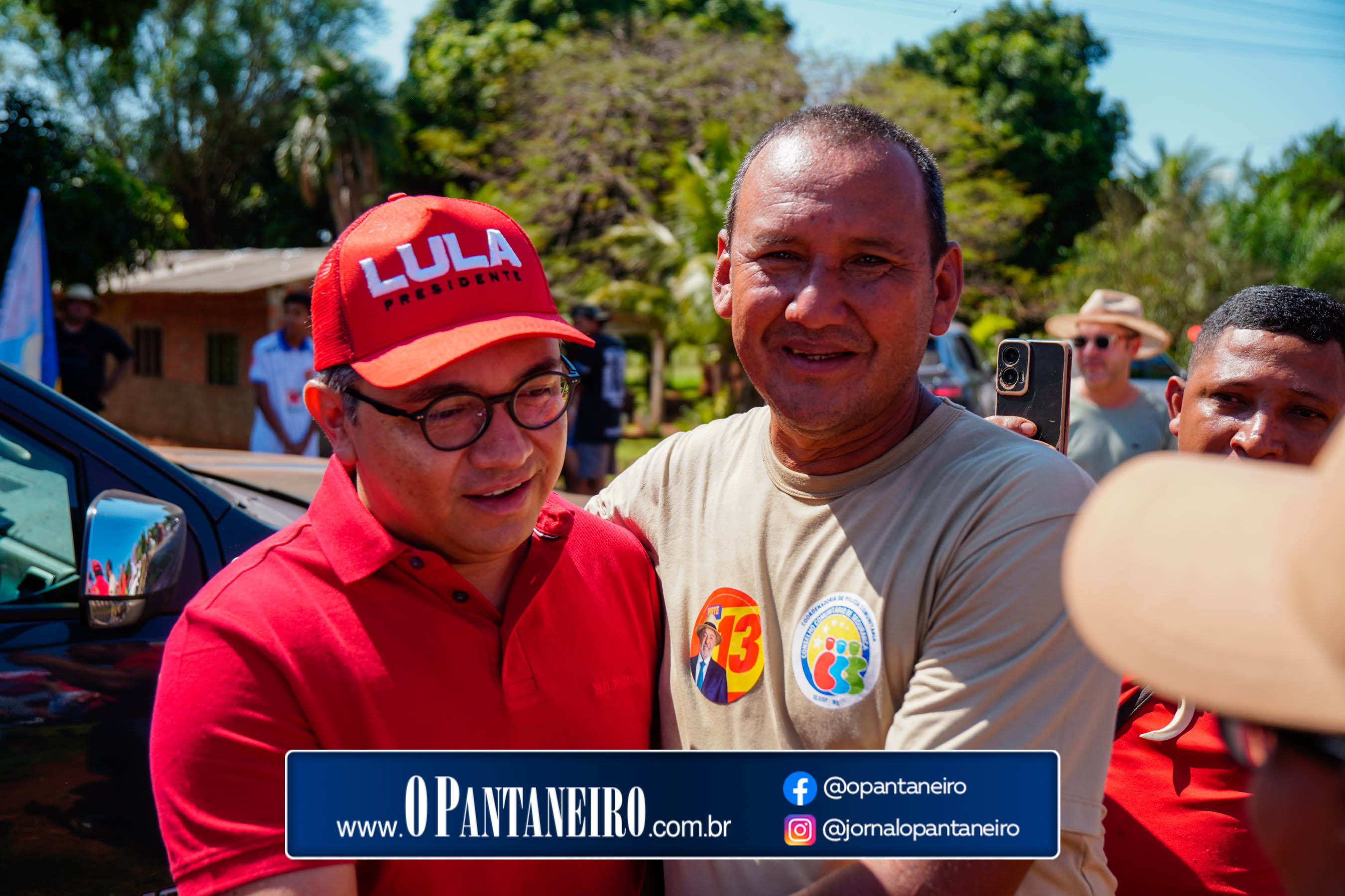 Carreata do Lula em Nioaque - Brejão e cidade O Pantaneiro
