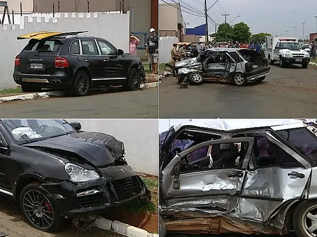 Acidente com Porsche mata 1 e fere 2