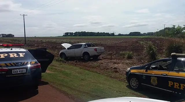 PRF recupera caminhonete roubada e prende o condutor