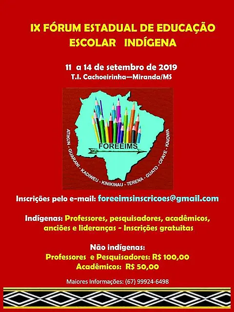 Evento em Miranda discutirá a educação escolar indígena de MS