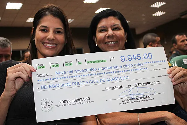 Comarca de Anastácio distribui mais de R$ 209 mil de penas pecuniárias para projetos