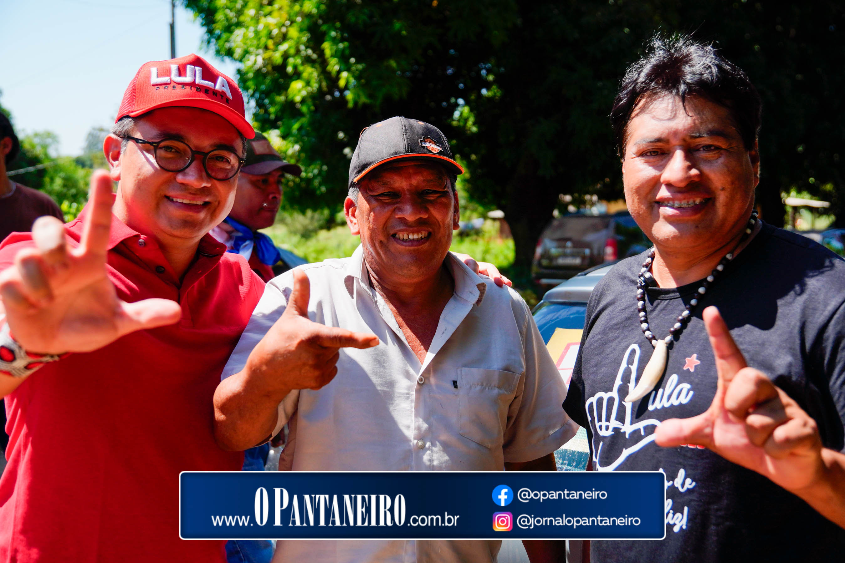 Carreata do Lula em Nioaque - Brejão e cidade O Pantaneiro