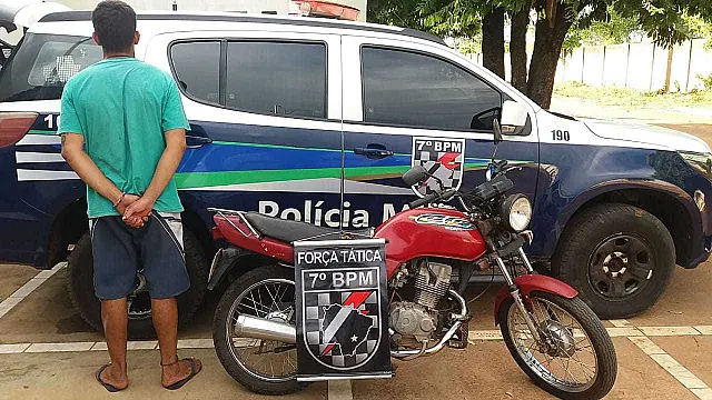 Homem é preso em Aquidauana com moto furtada no dia 7 em Anastácio