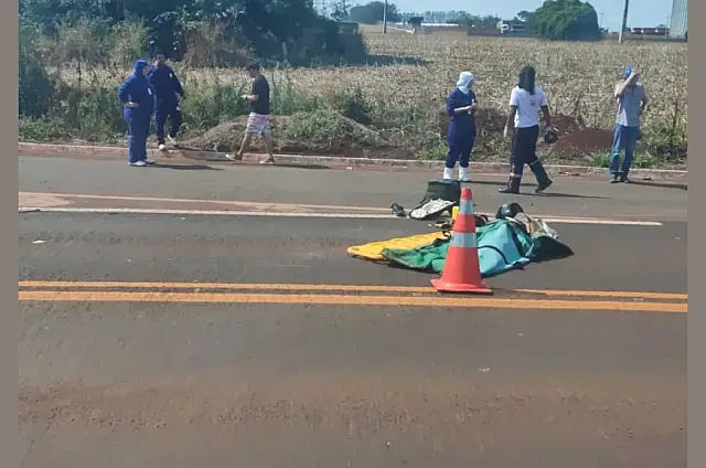 Motociclista é morto por caminhão em Sidrolândia