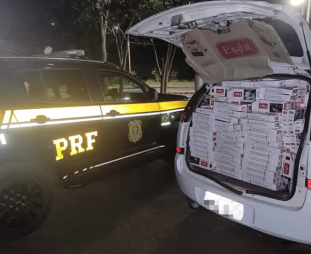 PRF apreende 18 mil maços de cigarros contrabandeados na BR-267