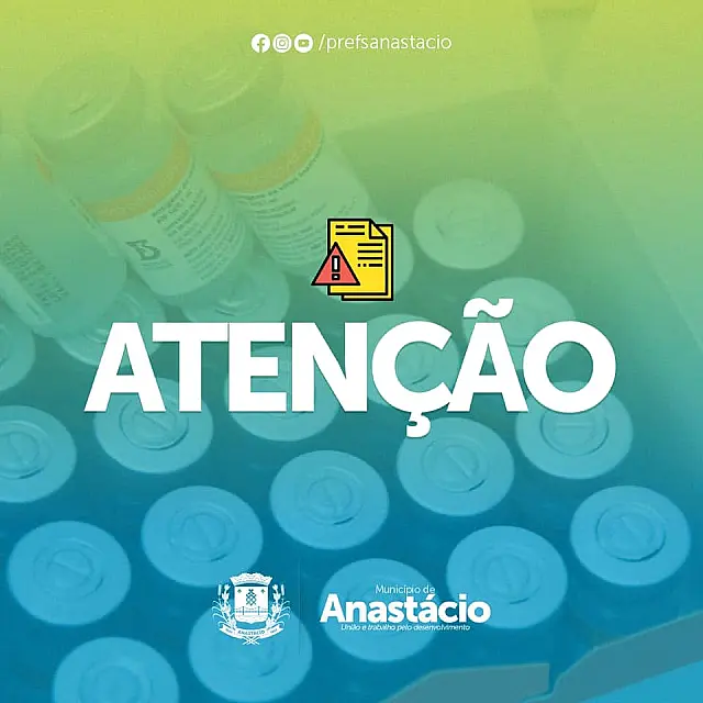 Anastácio vacina pessoas com mais de 30 anos nesta quinta
