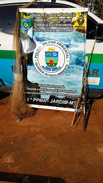 Quatro pescadores são autuados por uso ilegal de tarrafa no Rio Nioaque