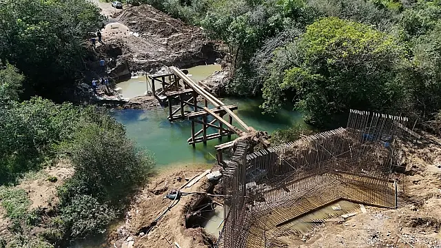 Bonito avança em obras de ponte na cabeceira do Rio Perdido