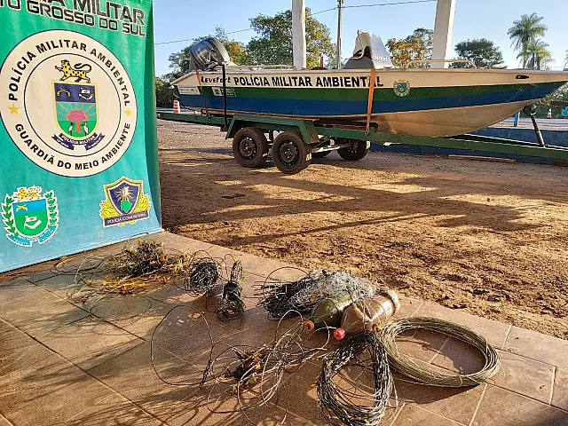 PMA de Miranda apreende 800 metros de espinhéis com 200 anzóis