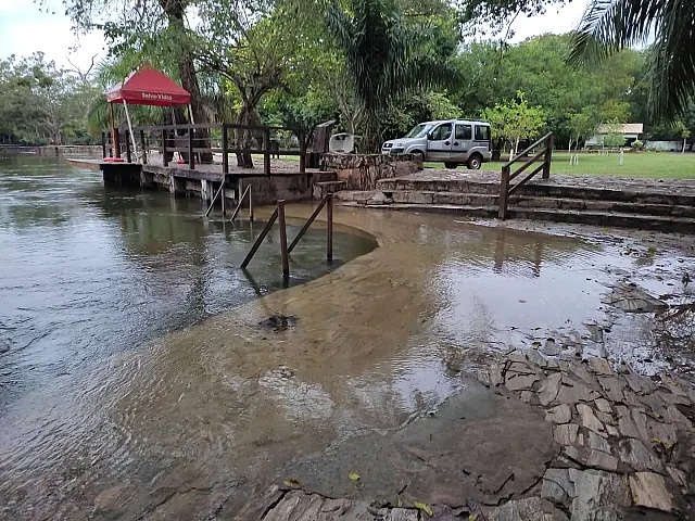 Chuvas não dão trégua e Balneário de Bonito continua interditado