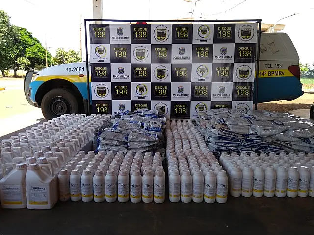 PM apreende 1 tonelada de agrotóxico durante operação em MS