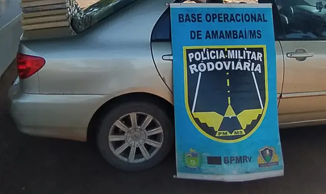 Policiais rodoviários apreendem maconha na MS-156