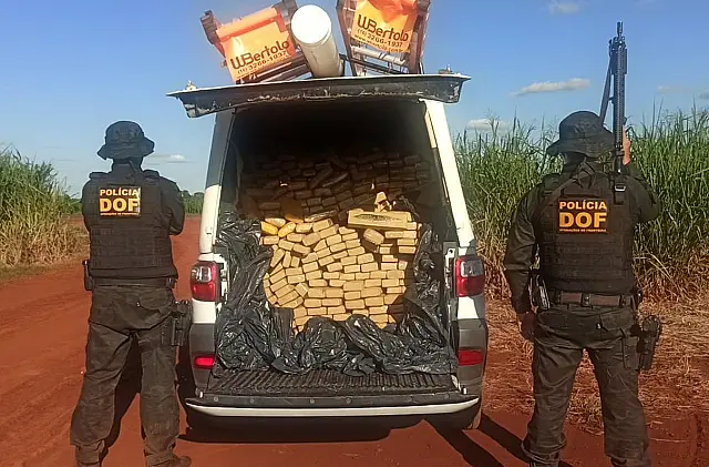 Policiais apreendem mais de 1T de maconha em carro com adesivos de empresa de energia