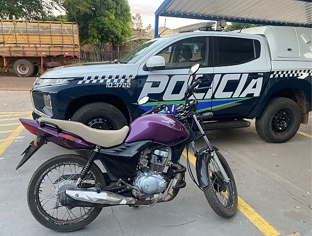 Motocicleta furtada com chassi adulterado é apreendida em Anastácio