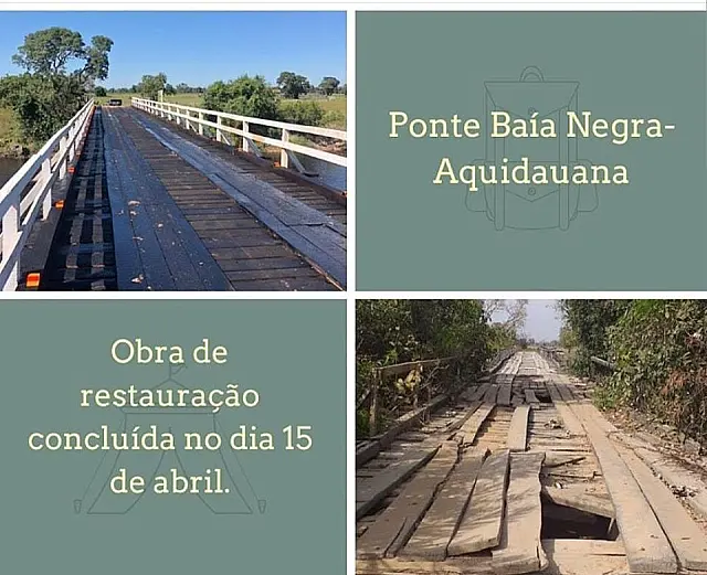 Governo do Estado conclui reforma da ponte da Baía Negra