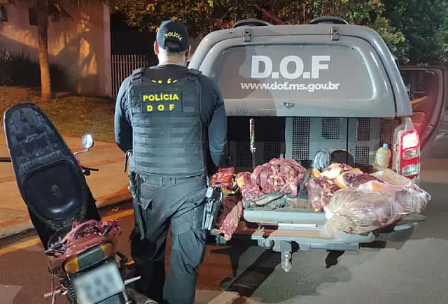 Carne bovina sem comprovação de origem é apreendida na MS-473
