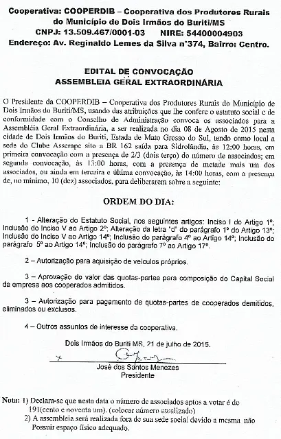 EDITAL DE CONVOCAÇÃO