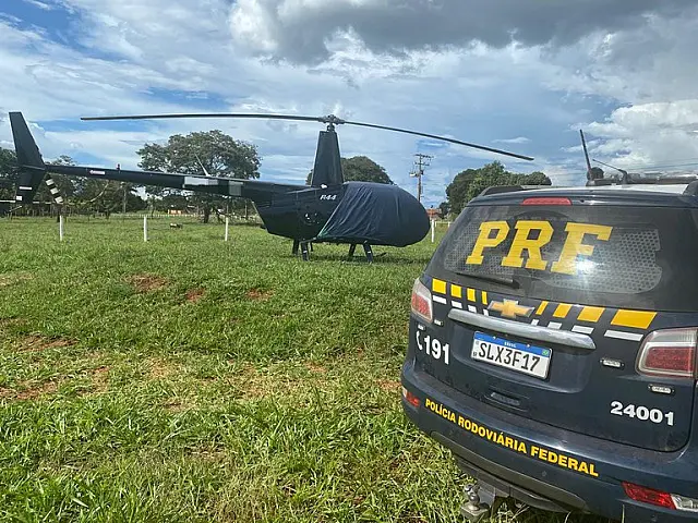 Polícia apreende helicóptero em Paranaíba